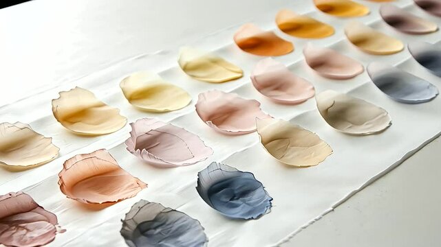 1_Chromatography Process with Colorful Pigment Separation on Paper