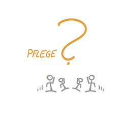 Pflege Grafik Skizze Text