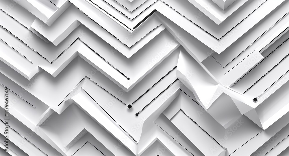 Wall mural dotted line pattern background in white pattern background