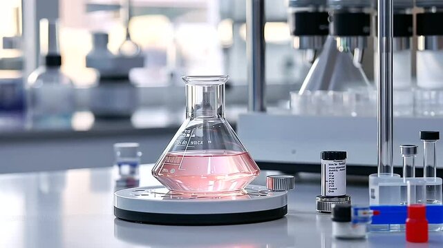 2_Photochemical Reaction Setup with UV Light and Chemicals