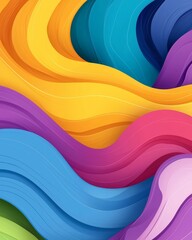 Abstract Colorful Wave Background Vibrant Swirling Fluid Design for Modern Presentations
