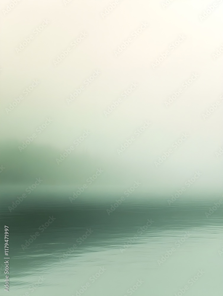 Wall mural a gradient background fading from pale green to soft gray, creating calmness.