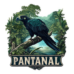 Guira Cuckoo Bird, Amazon, Forest, Nature, Art, Image, with Transparent Background PNG, for Stickers, T-Shirt Print, Cap, Mug, Slipper, Mousepad, Transparent PNG