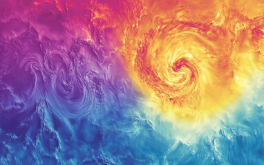 Fototapeta premium Vibrant Abstract Swirls of Colorful Clouds and Cosmic Energy