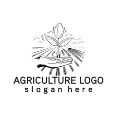 landscape lawn care irrigation eco garden tree nature unique agriculture mowing dairy fruit vegetable forming logo