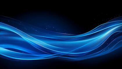 Naklejka premium Abstract dark blue swoosh background with elegant waves