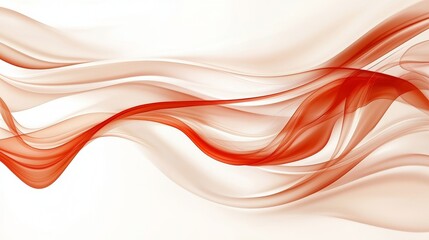 Naklejka premium Abstract Red and Beige Swirling Waves Flowing Design Elegant Background Texture