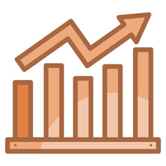 Chart Growth  Icon Element For Design