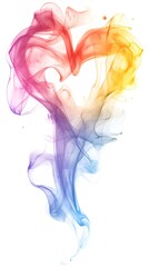 Obraz premium Colorful Heart Shaped Smoke