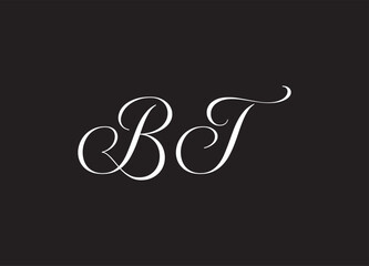 BT letter logo and initial logo design