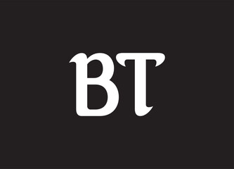 BT letter logo and initial logo design