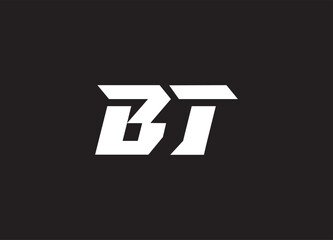 BT letter logo and initial logo design