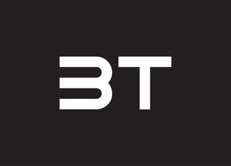 BT letter logo and initial logo design
