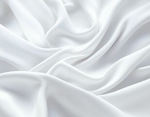 Naklejka premium Serene White Silk Drapery: A Study in Soft, Elegant Curves