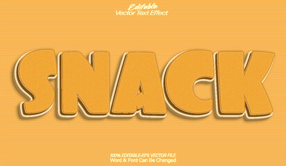 Snack Vector Text Effect Editable Alphabet FastFood Choco Chips Unhealty