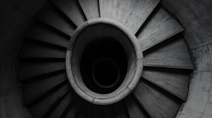 Mesmerizing Spiral Staircase:Architectural Flow and Geometric Dynamics