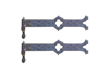 door wrought iron door latches isolated on a white background