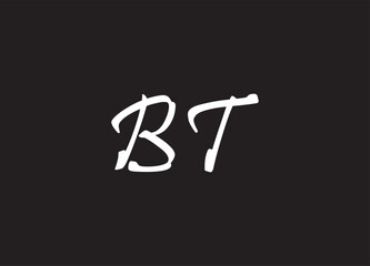 BT letter logo and initial logo design