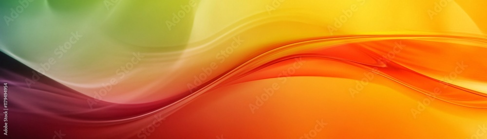 Poster Abstract colorful waves flowing seamlessly creating dynamic background