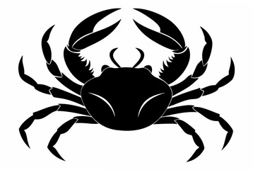  a true crab  silhouette vector
