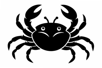  a true crab  silhouette vector