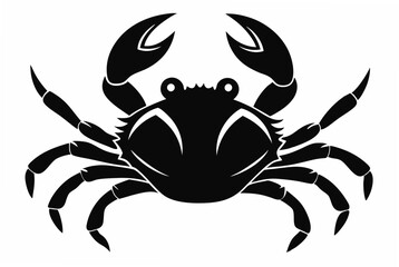  a true crab  silhouette vector