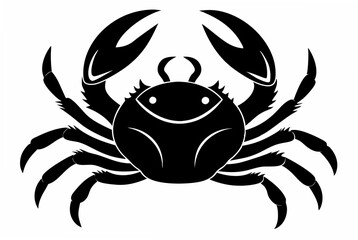  a true crab  silhouette vector