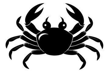 a true crab  silhouette vector