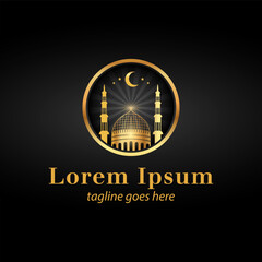 Islamic logo design. Mosque logo. Islam logo