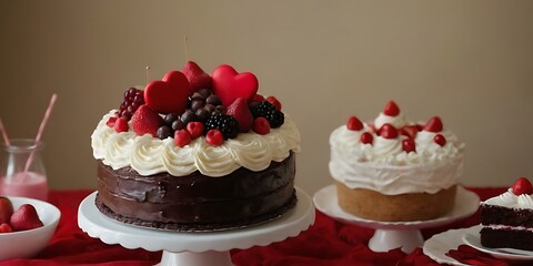 Cake Cupcake Candles Chocolate Dripping Delicious Background, Copy Space