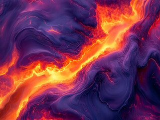 Vivid Abstract Landscapes with Topographic Layers, Neural Patterns, and Volcanic Energy