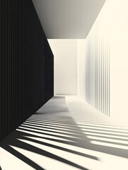 Fototapeta premium A minimalist abstract design featuring parallel lines in monochrome shades.