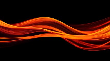 Mesmerizing Abstract Light Streaks Forming Dynamic Curves on Fiery Backdrop