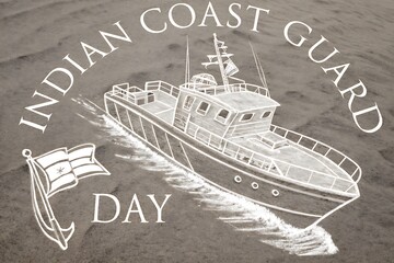 Coast Guard Day, Indian Coast Guard Day Banner, Poster, Happy Coast Guard Day. Banner, Post. Story.
