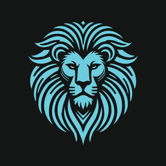  Lion head vector illustration silhouette