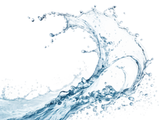 water splash isolated on white bg