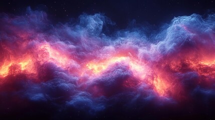 Fototapeta premium Abstract Plasma Energy Effect on Dark Background. Generative AI