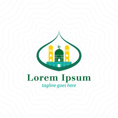 Islamic logo design. Mosque logo. Islam logo