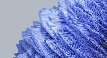 Abstract 3d shape made of little needles. 