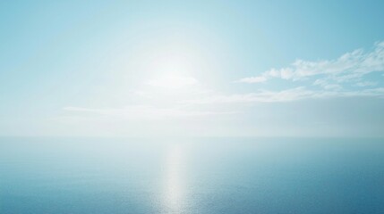 Serene Seascape with Blank Copy Space