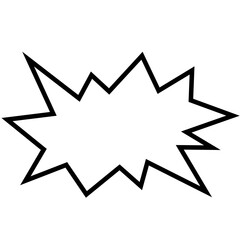 black and white comic speech bubbles  isolated on a white background