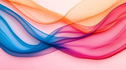 Naklejka premium Delicate Pastel Curves:Flowing Lines of Harmony and Elegance