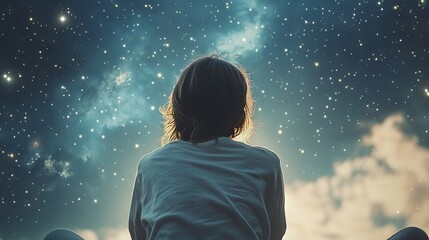 Space children meditate