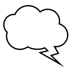 black and white comic speech bubbles  isolated on a white background