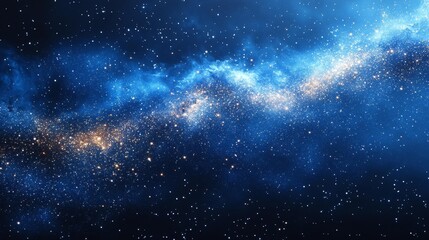 Fototapeta premium Starry Blue Background with Glittering Stars. Generative AI