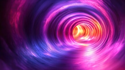 Abstract Psychedelic Spiral Tunnel: Vibrant Colors, Swirling Motion, and Surreal Forms. A mesmerizing journey into a fantasy world of light and energy.