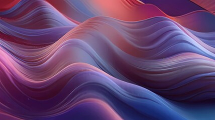 Fototapeta premium Abstract waves shape glowing in ultraviolet spectrum. Background for banner, backdrop or texture for 3D mapping
