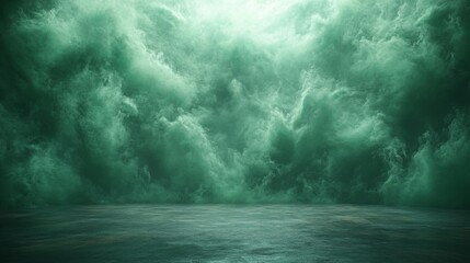 Fototapeta premium Green Cloud Effect on Solid Background. Generative AI