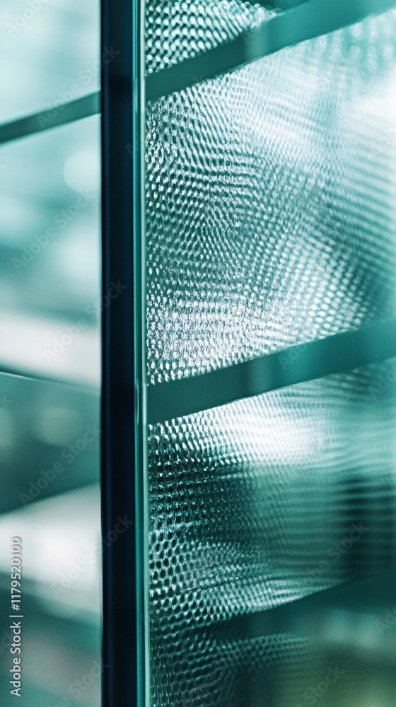 Poster Close-up of textured glass surface creating intriguing light patterns