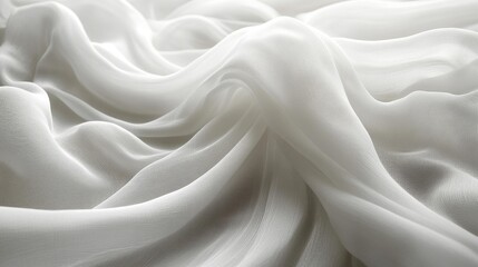 Fototapeta premium Soft White Fabric Texture. Generative AI